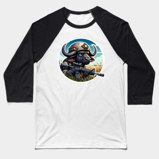 African Buffalo Baseball T-Shirt